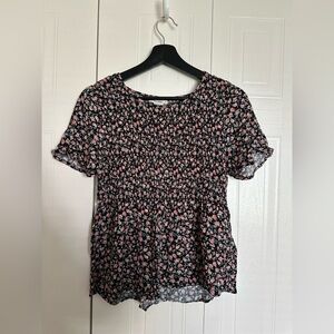 Smocked floral top